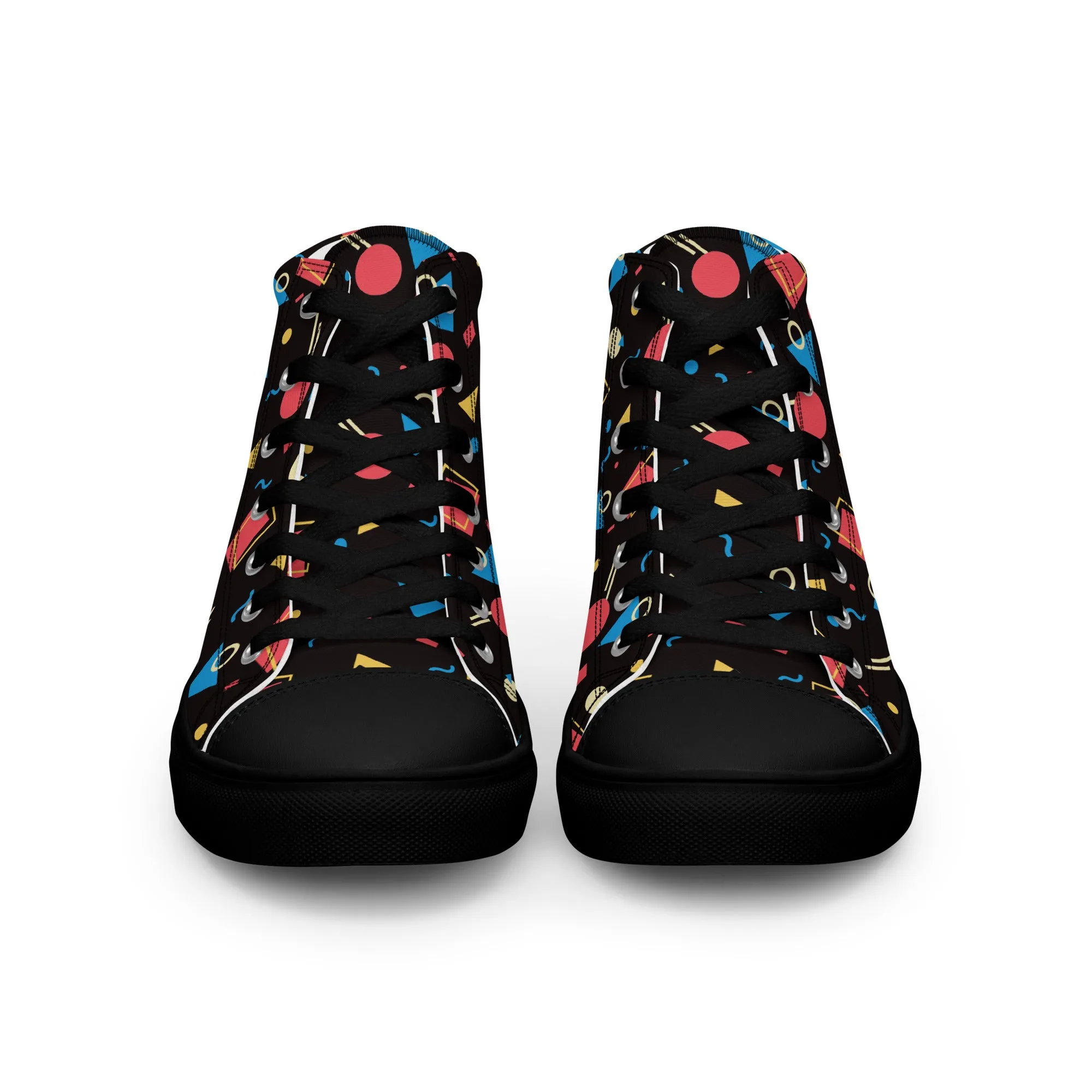 WATERMELON SUMMER Women's High Top Canvas Shoes