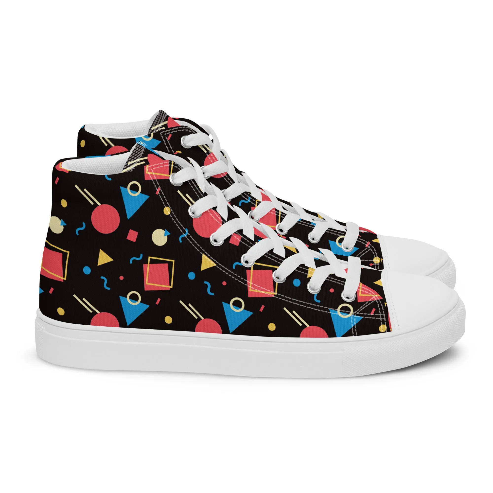 WATERMELON SUMMER Women's High Top Canvas Shoes