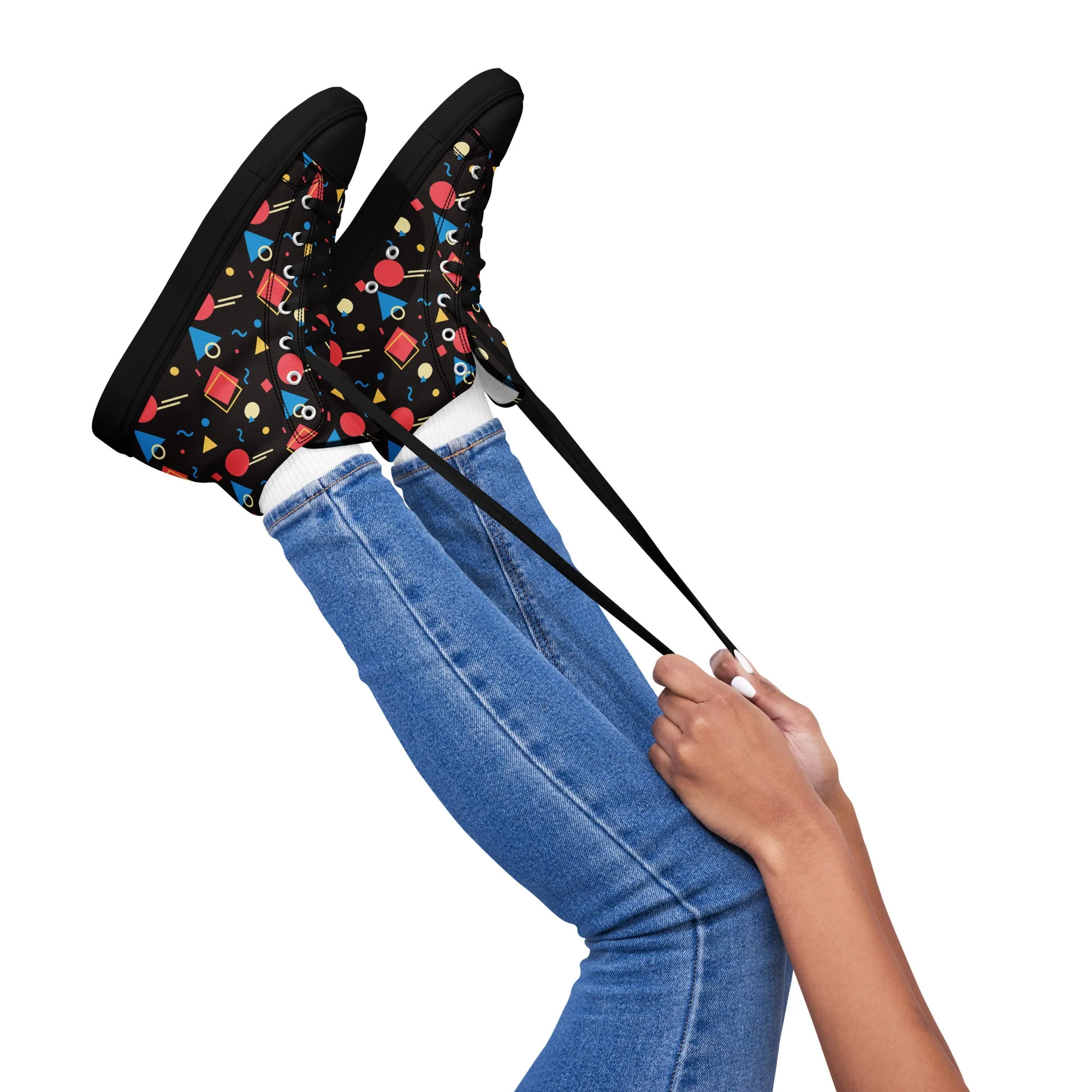 WATERMELON SUMMER Women's High Top Canvas Shoes