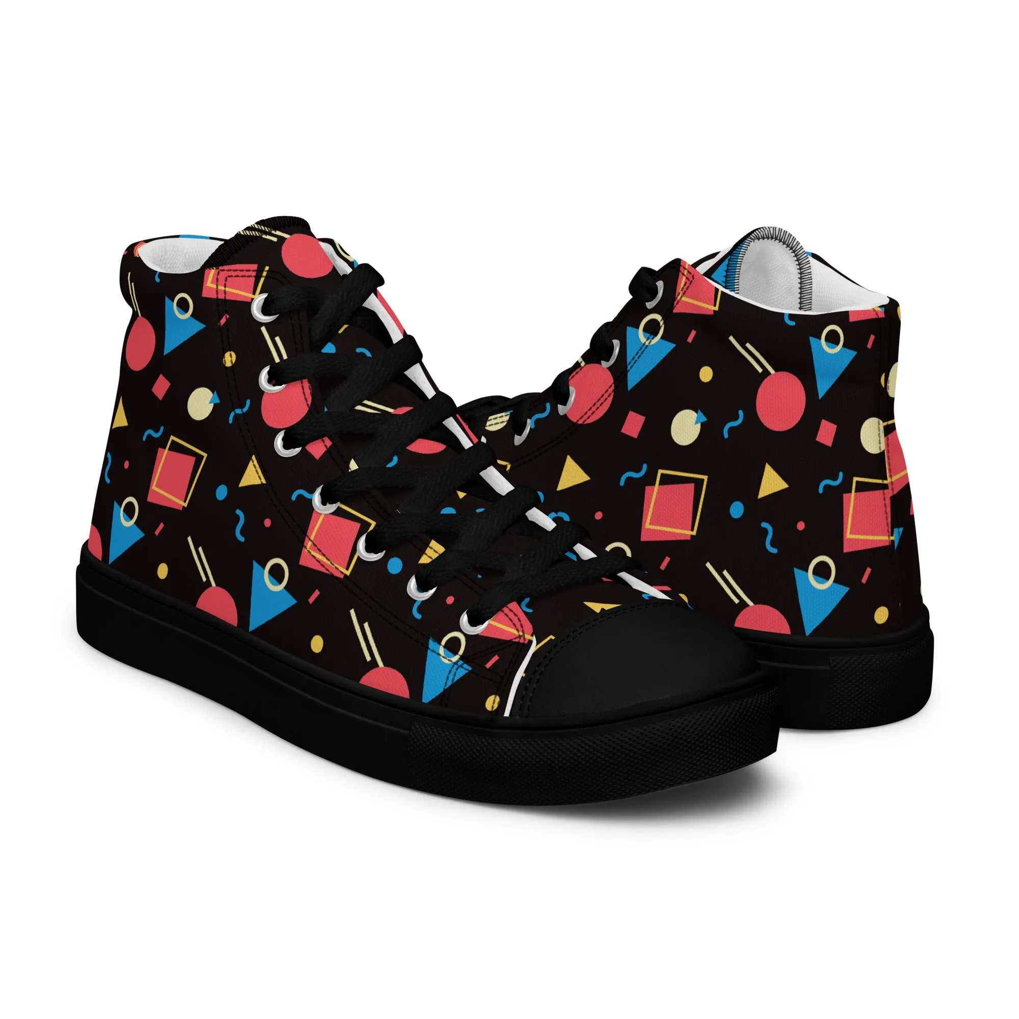 WATERMELON SUMMER Women's High Top Canvas Shoes