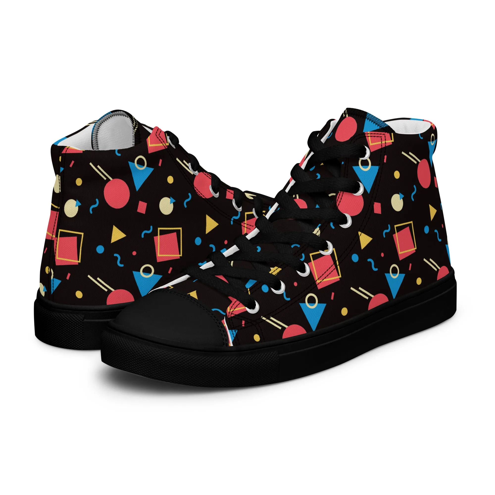 WATERMELON SUMMER Women's High Top Canvas Shoes