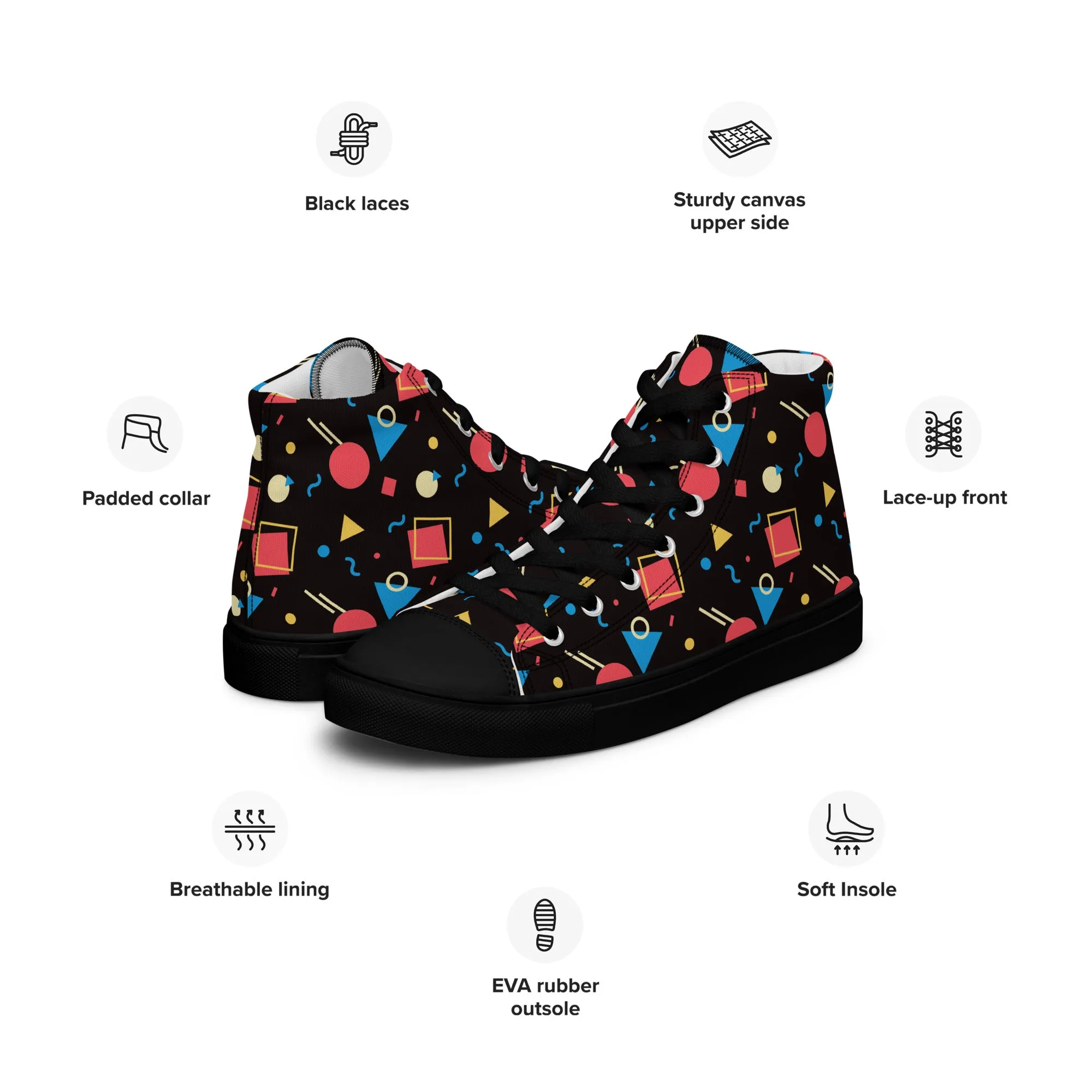 WATERMELON SUMMER Women's High Top Canvas Shoes