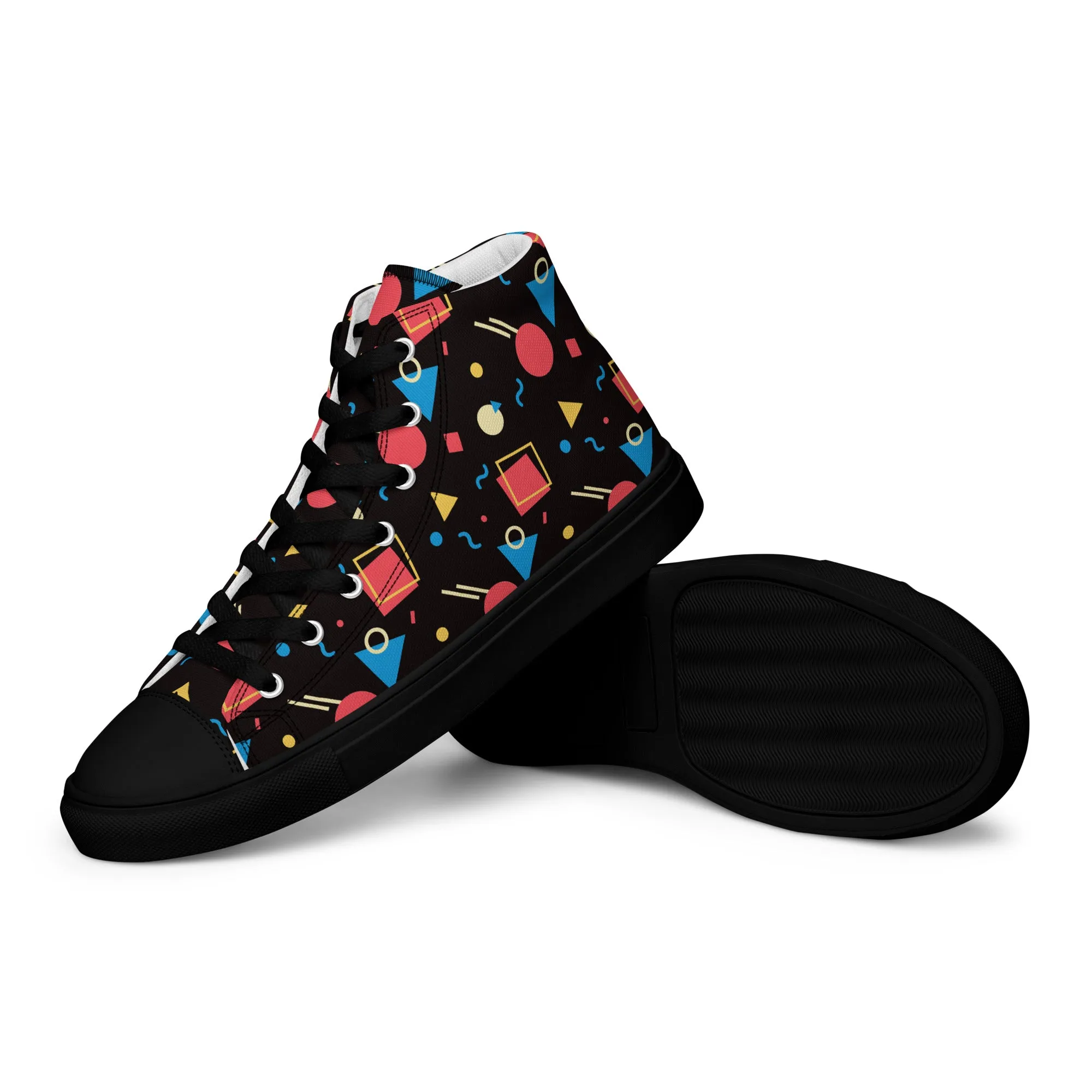 WATERMELON SUMMER Women's High Top Canvas Shoes