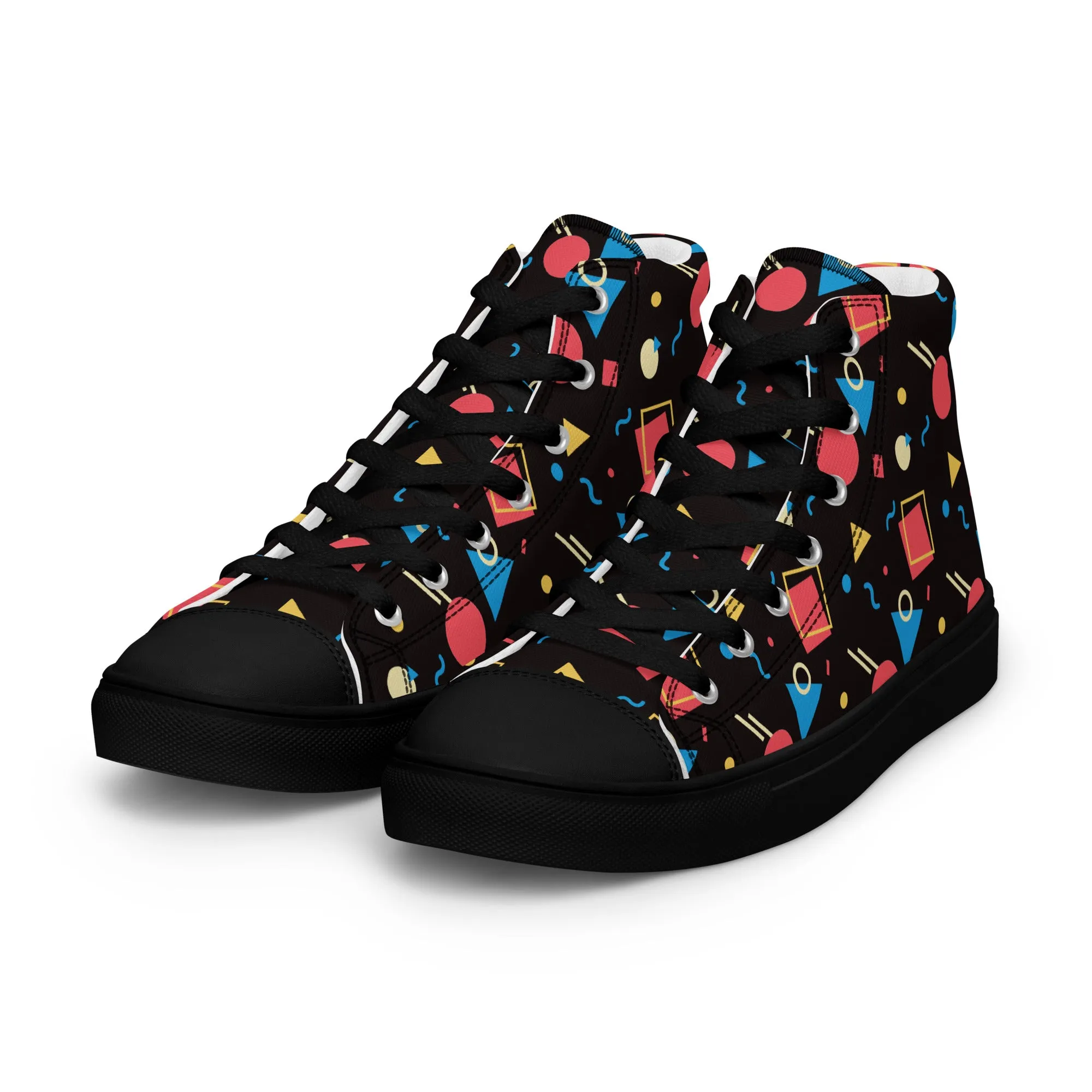 WATERMELON SUMMER Women's High Top Canvas Shoes