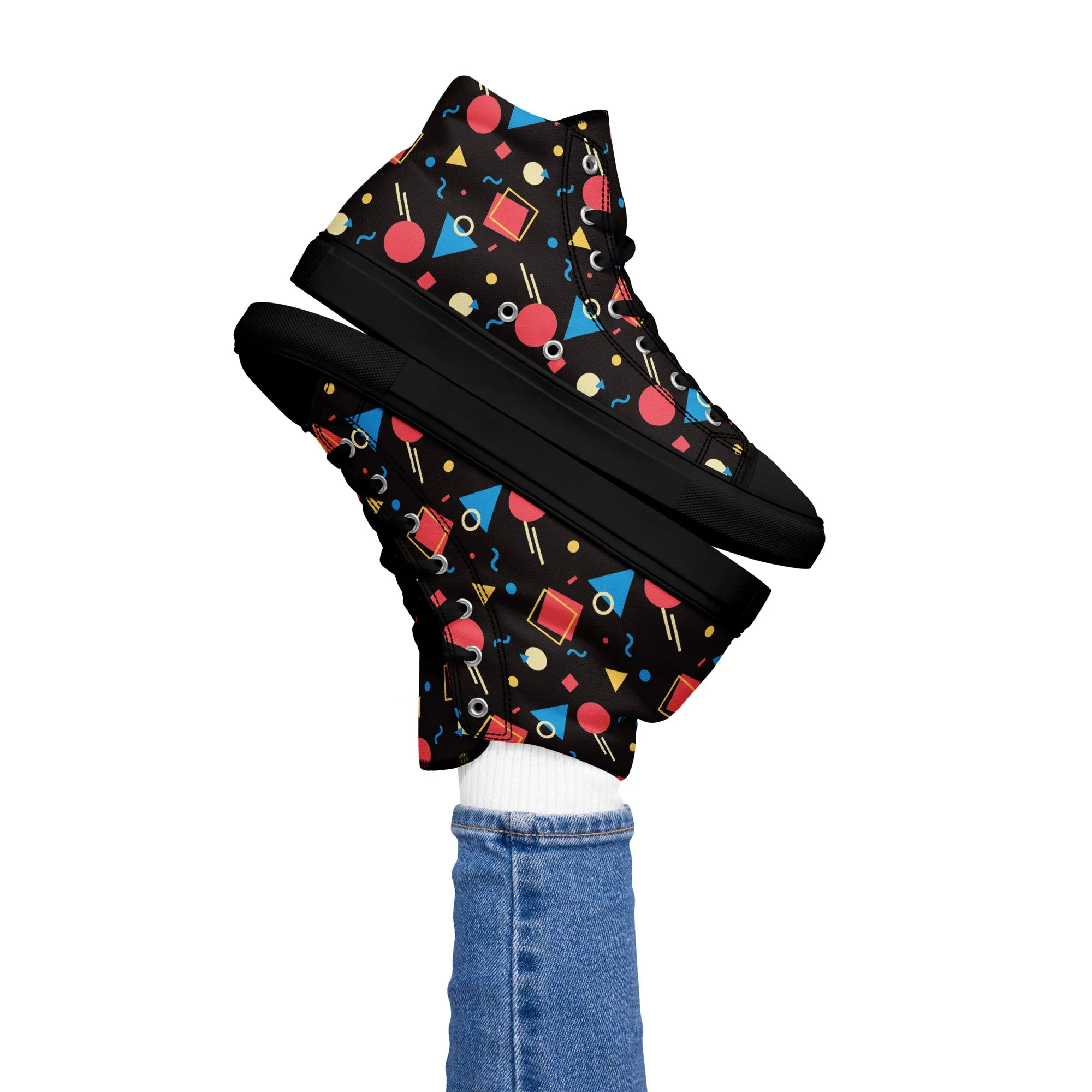 WATERMELON SUMMER Women's High Top Canvas Shoes