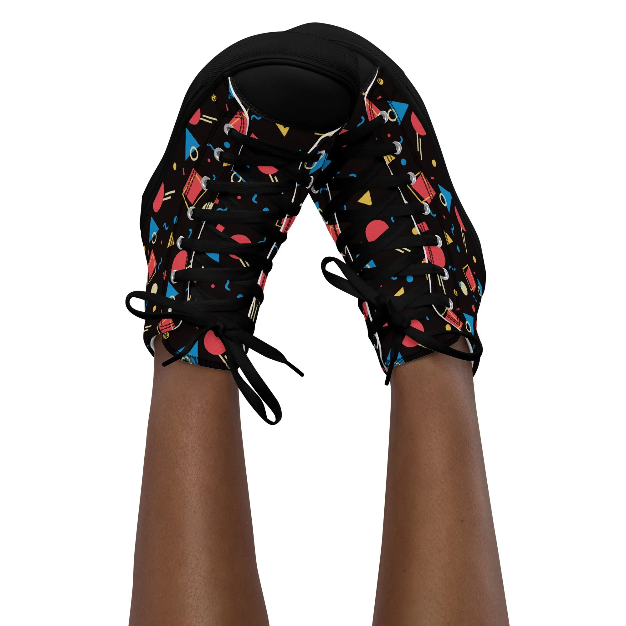 WATERMELON SUMMER Women's High Top Canvas Shoes