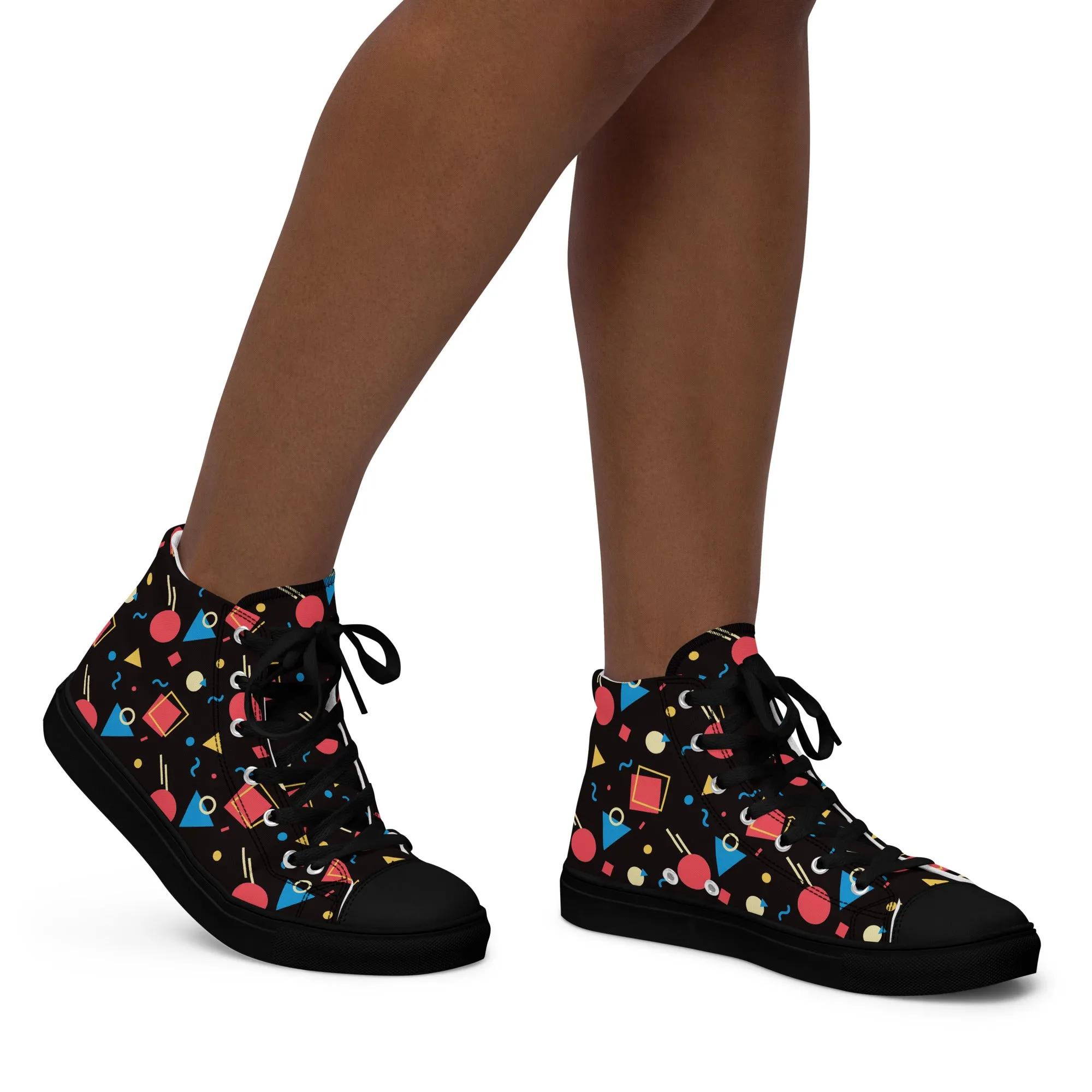 WATERMELON SUMMER Women's High Top Canvas Shoes