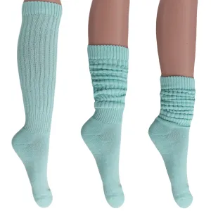 Women'S Extra Long Heavy Slouch Cotton Socks – 3 Pairs, Size 9-11