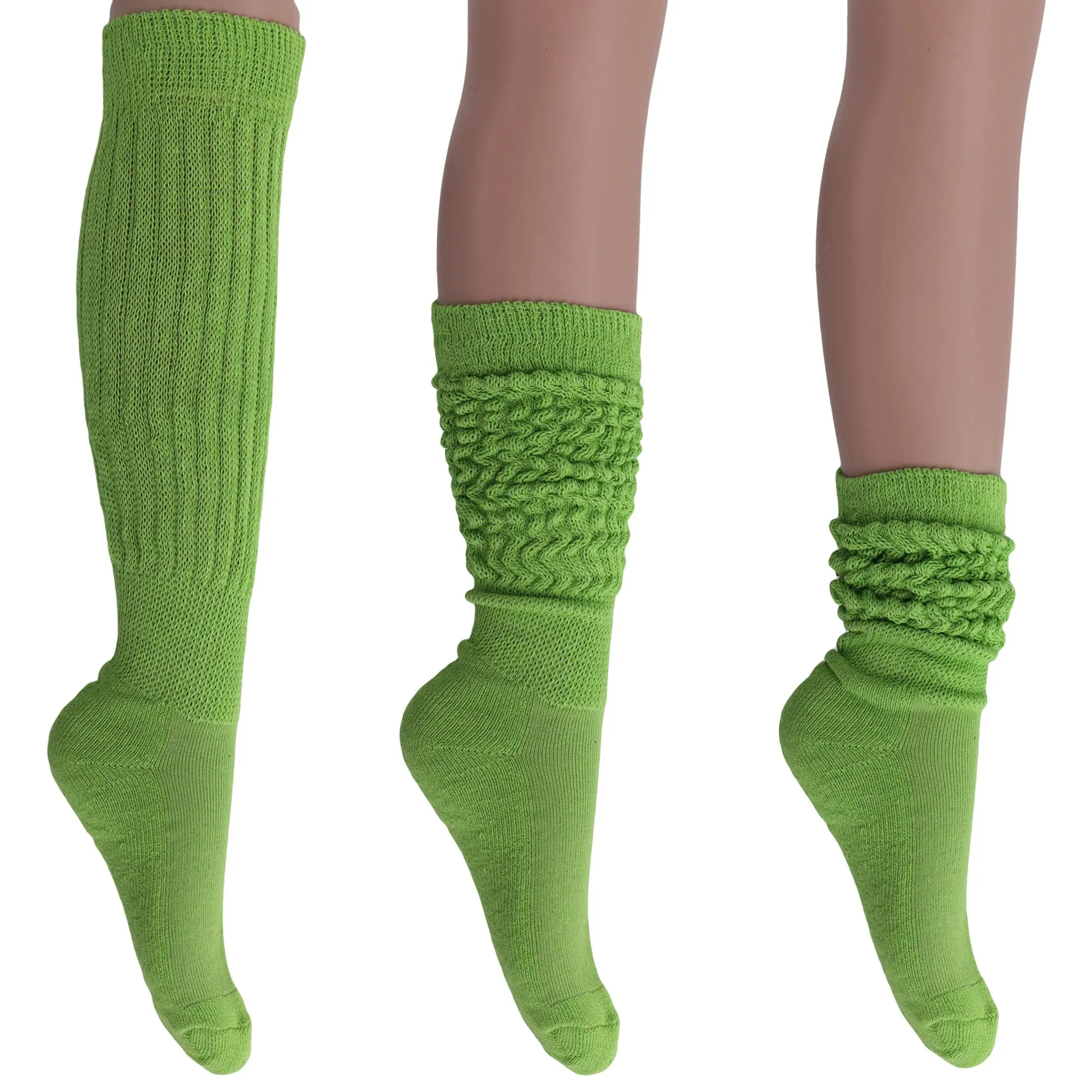 Women'S Extra Long Heavy Slouch Cotton Socks – 3 Pairs, Size 9-11