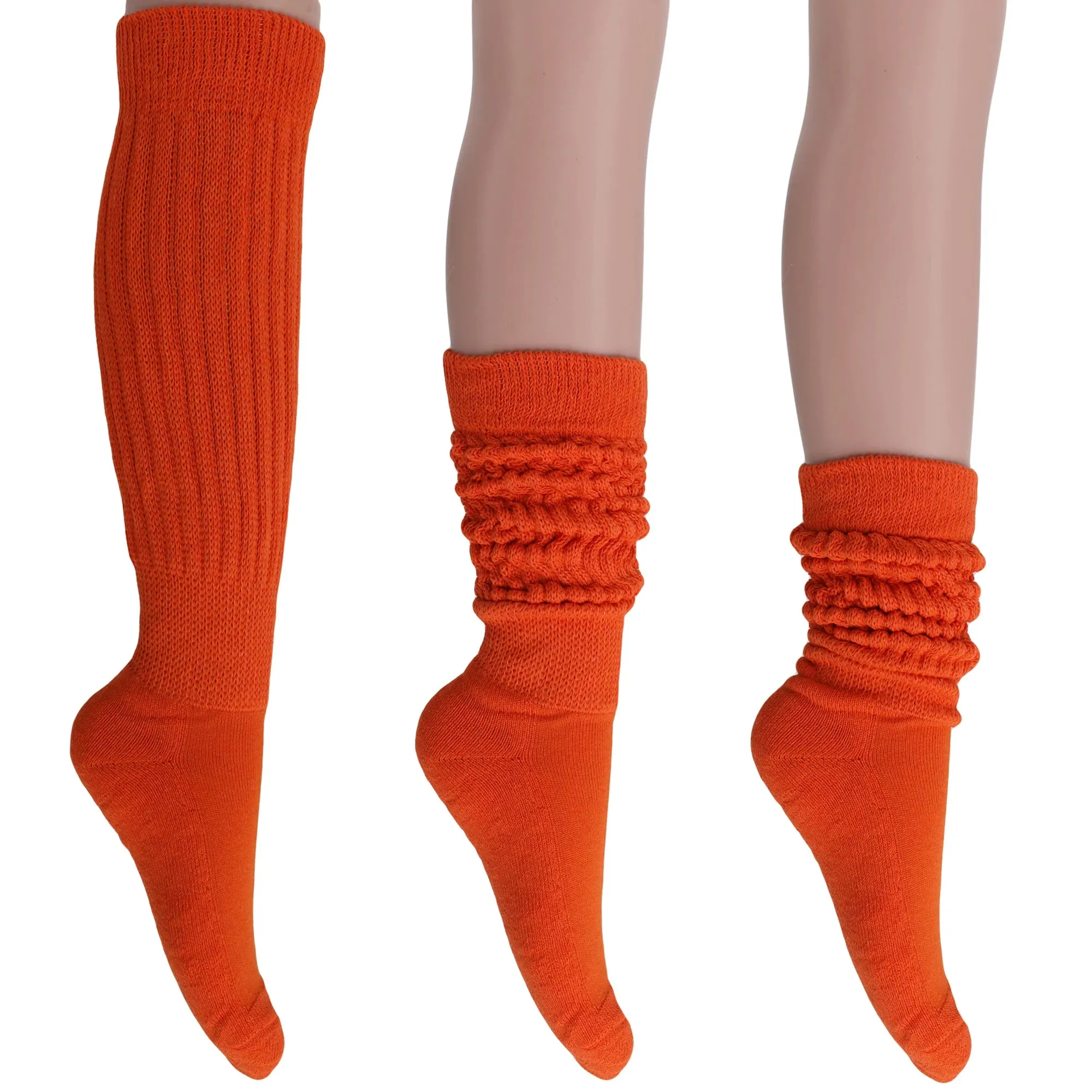 Women'S Extra Long Heavy Slouch Cotton Socks – 3 Pairs, Size 9-11