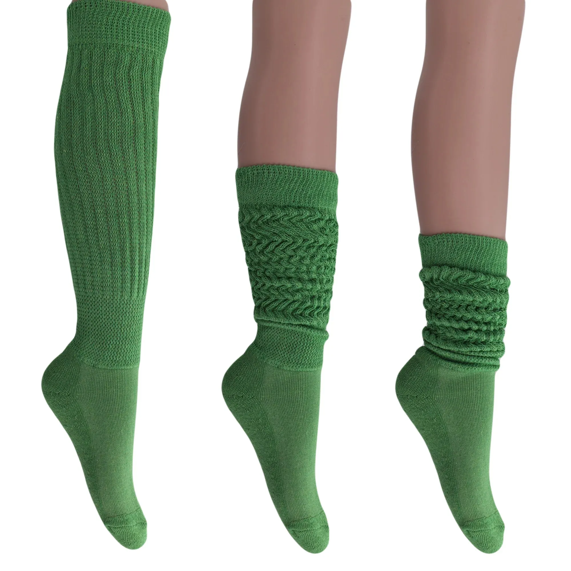 Women'S Extra Long Heavy Slouch Cotton Socks – 3 Pairs, Size 9-11