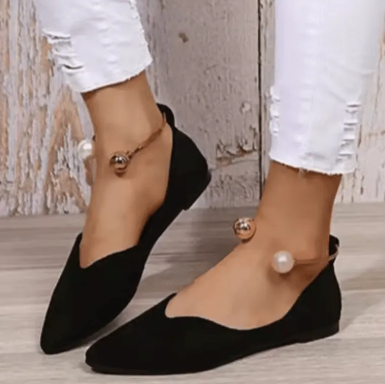 Women’s Pointed Leopard Print Flat Shoes - Fashionable Slip-On Loafers