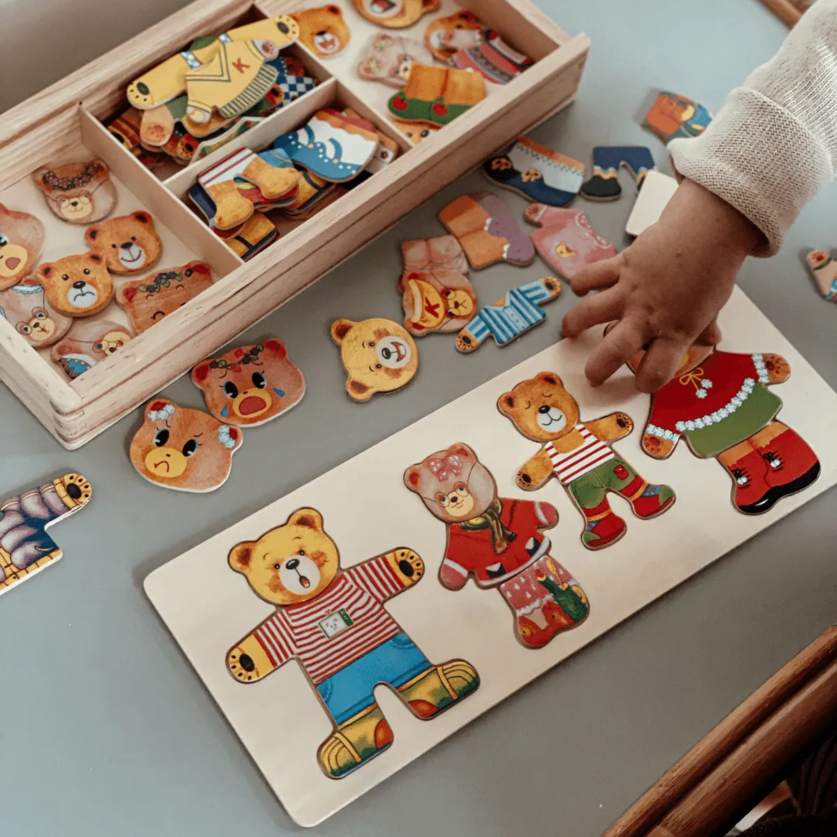 Woods™ | Wooden jigsaw puzzle 'Boris the teddy bear'